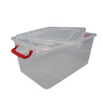 Rectangular food box, capacity 12 l, transparent